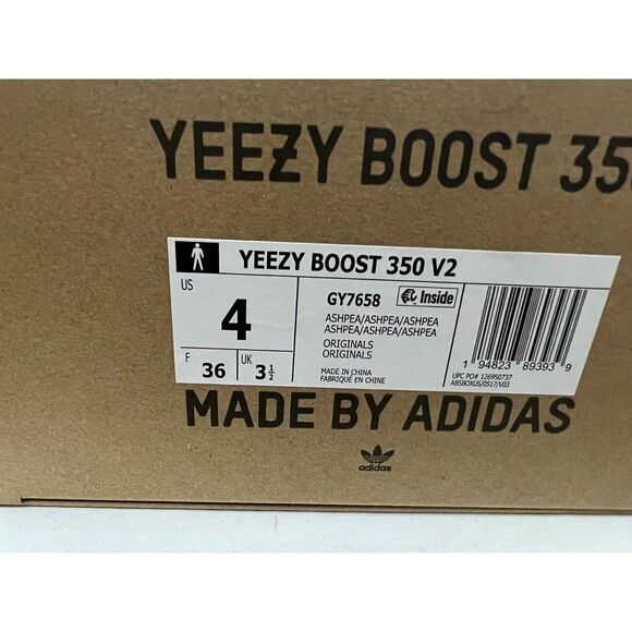 adidas Yeezy Boost 350 V2 Ash Pearl Kanye West Shoes GY7658 Men's Size 4 - Picture 7 of 7